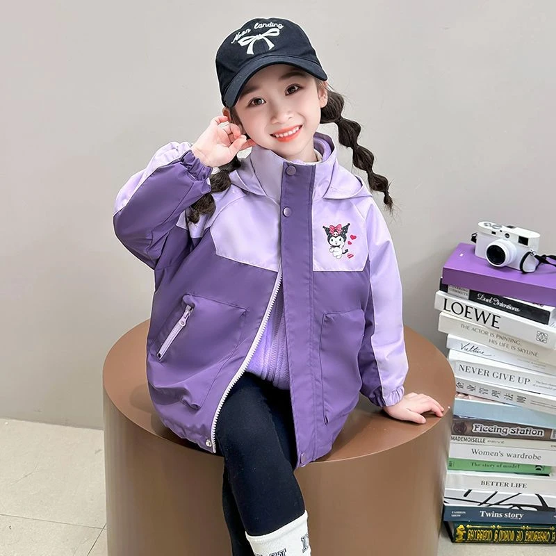 巴拉巴拉男孩女孩女童冲锋衣外套春秋款2025新款儿童库洛米衣服女