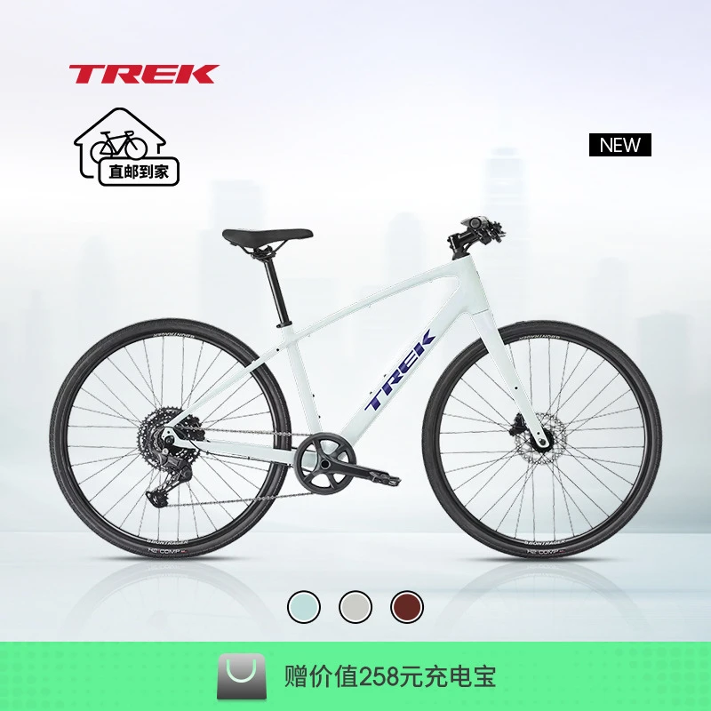 TREK/崔克FX 3碳纤维前叉液压碟刹通勤休闲健身平把公路自行车