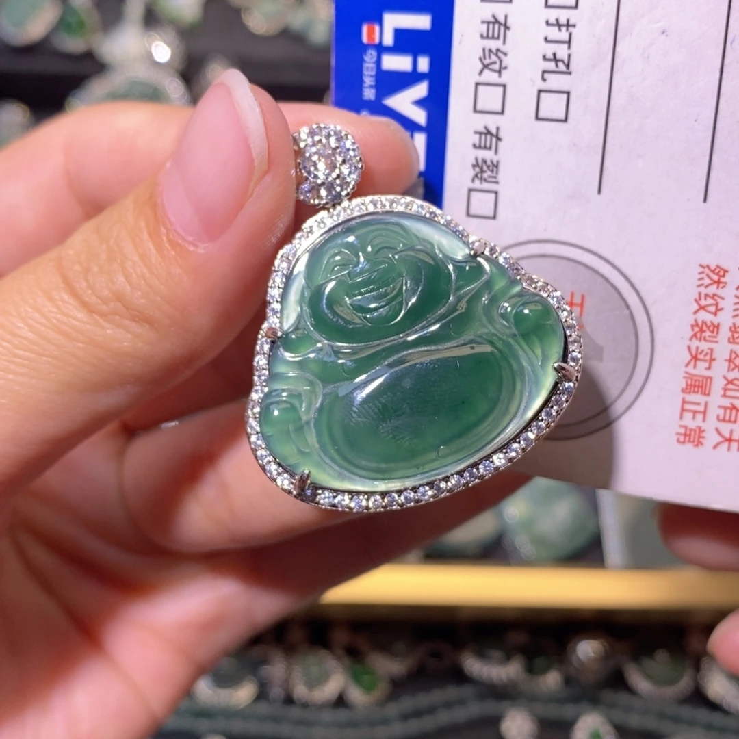翡翠未镶嵌颈饰天然