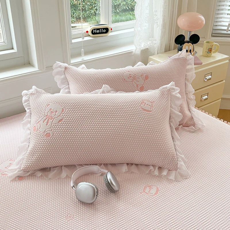 冰丝枕套一对装夏季凉豆豆凉席枕头套48×74枕皮家用单双人枕芯套