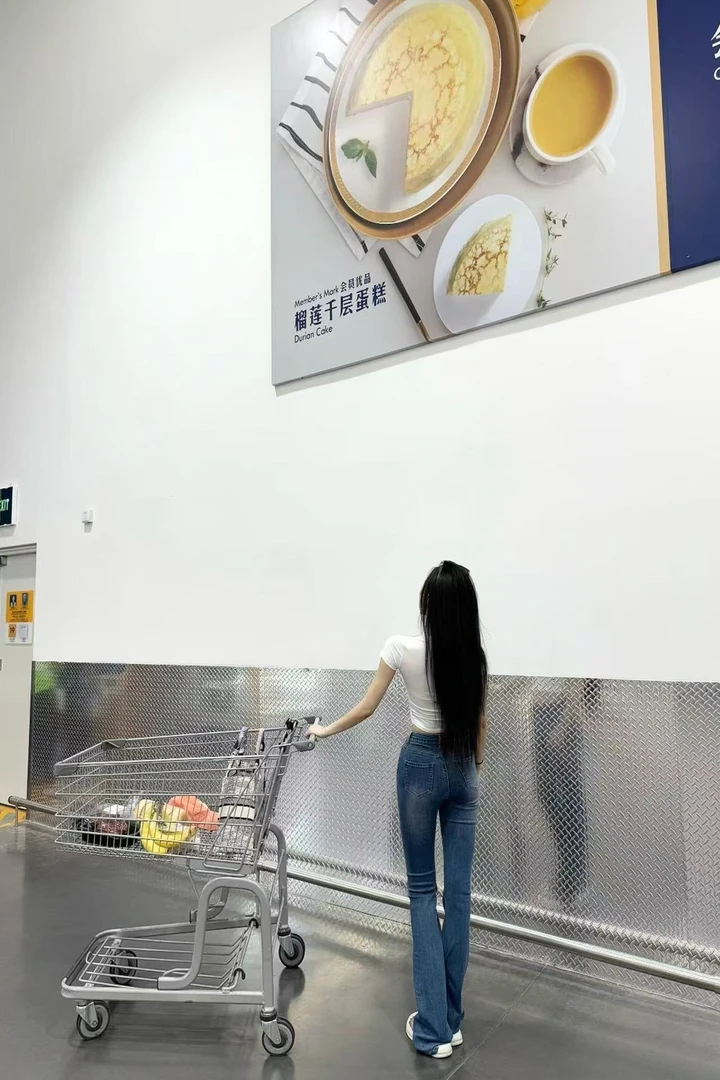 加长女裤秋季美式低腰微喇牛仔水波纹辣妹弹力修身喇叭裤//57082