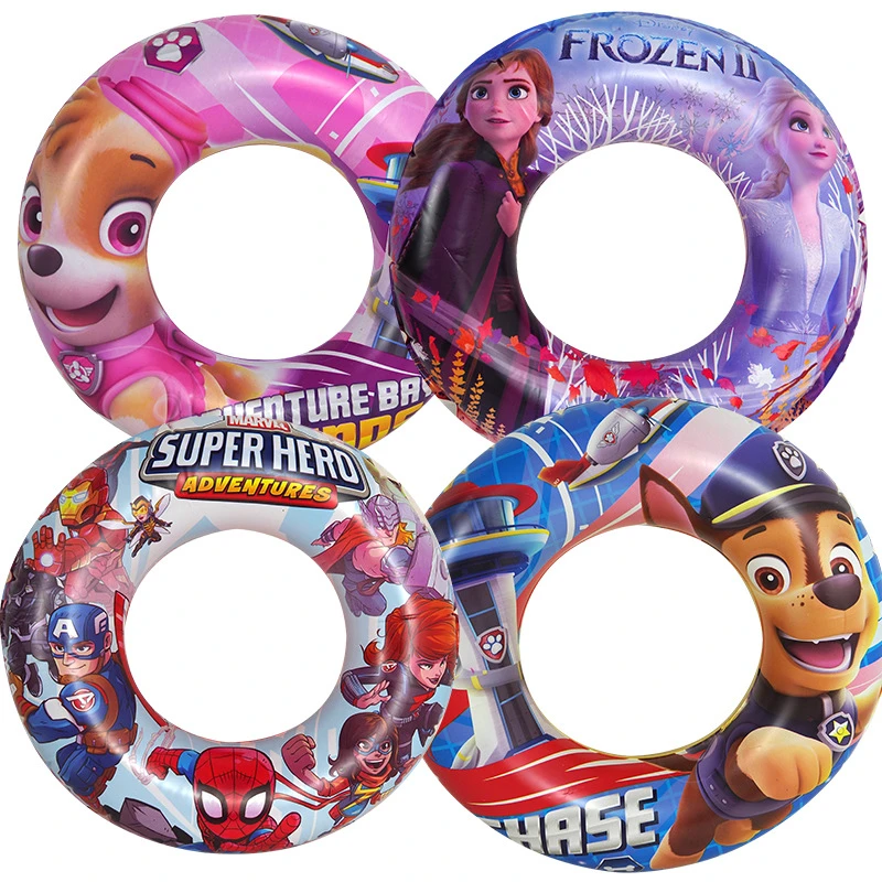 儿童卡通游泳圈PVC充气儿童腋下泳圈冰雪奇缘汪汪队卡通图案泳圈