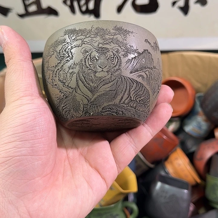 茶杯紫砂全手工紫砂主人杯