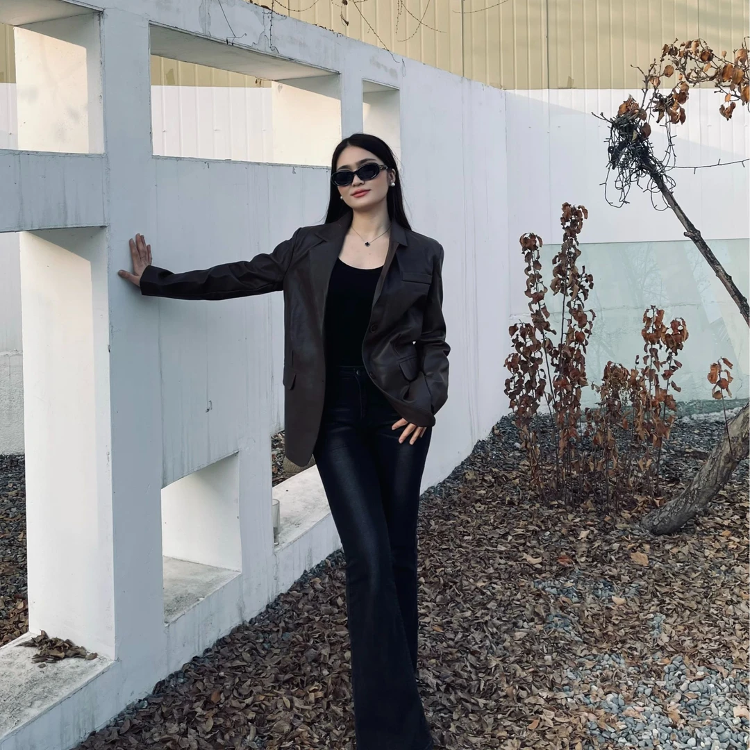 复古皮衣01外套女气质盘扣设计宽松显瘦上衣