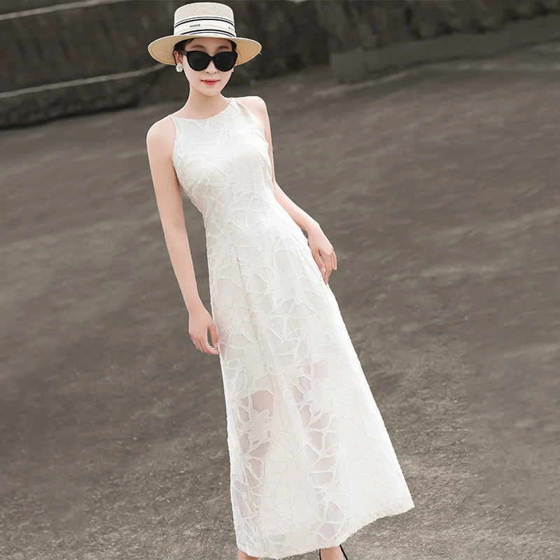 MEXCOCO/兰瑟儿时尚气质修身显瘦中长款连衣裙M5XL2391