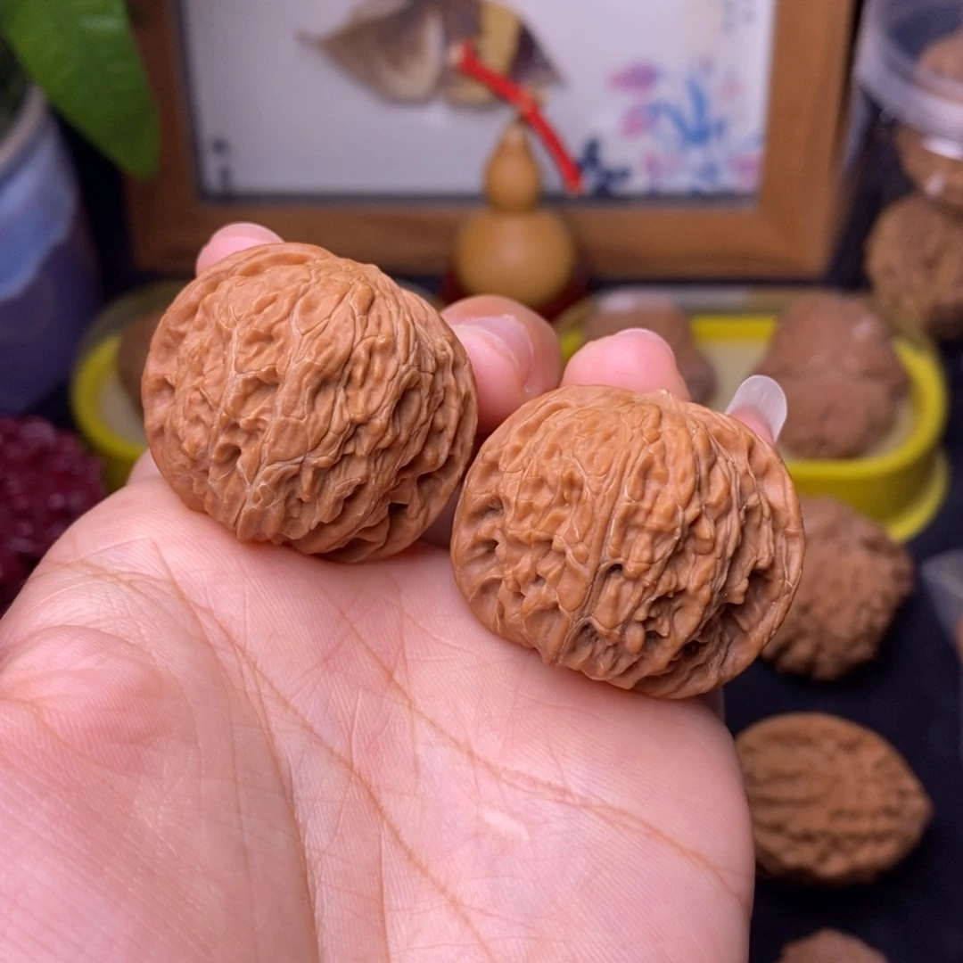 文玩核桃把件小*物34磨盘