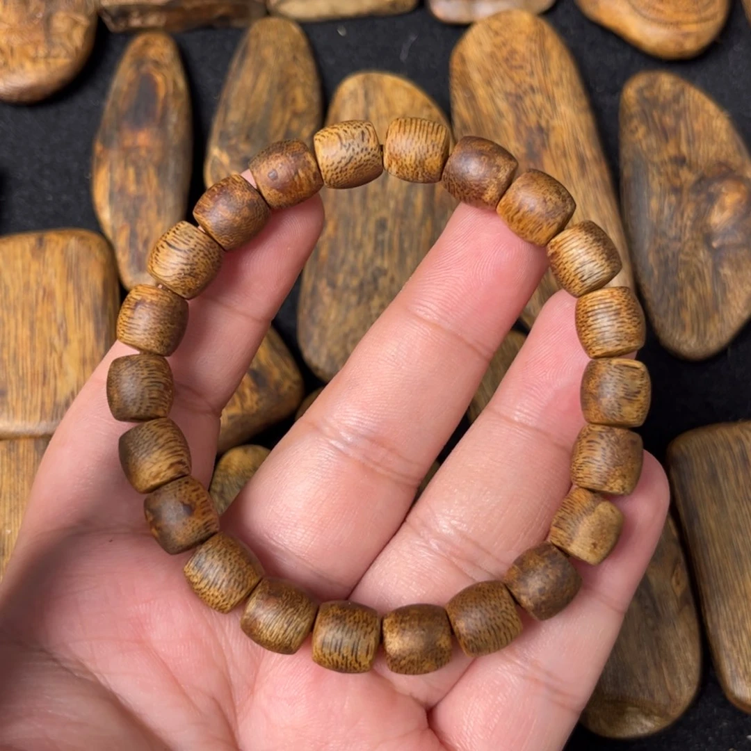 沉香手串奇楠沉香卡9鼓珠单圈手串一条（福利）