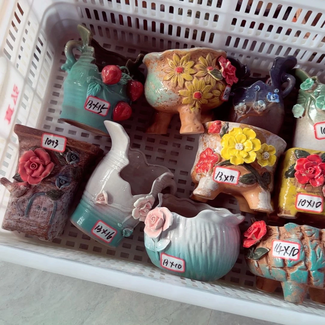 紫砂花盆粗陶哦醋