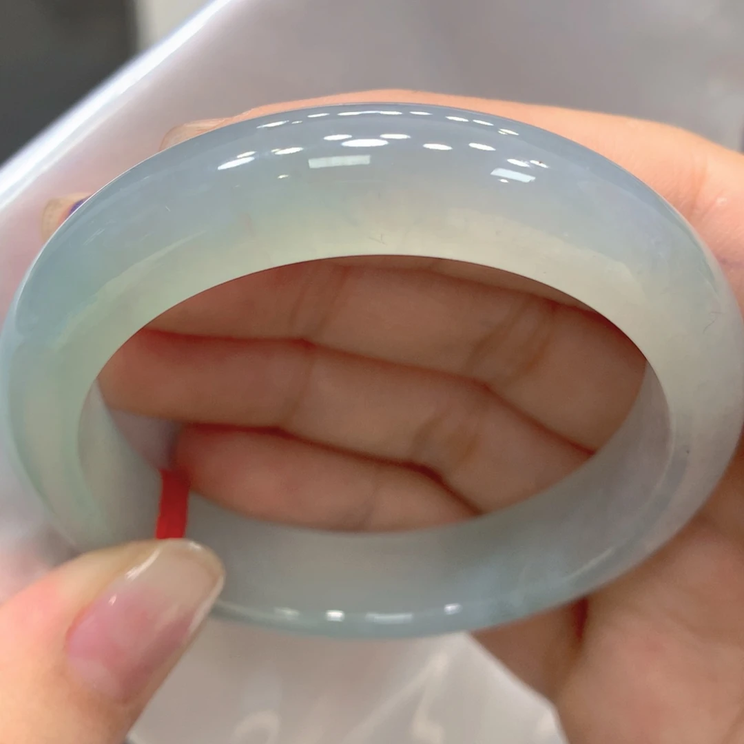 翡翠未镶嵌手镯53正