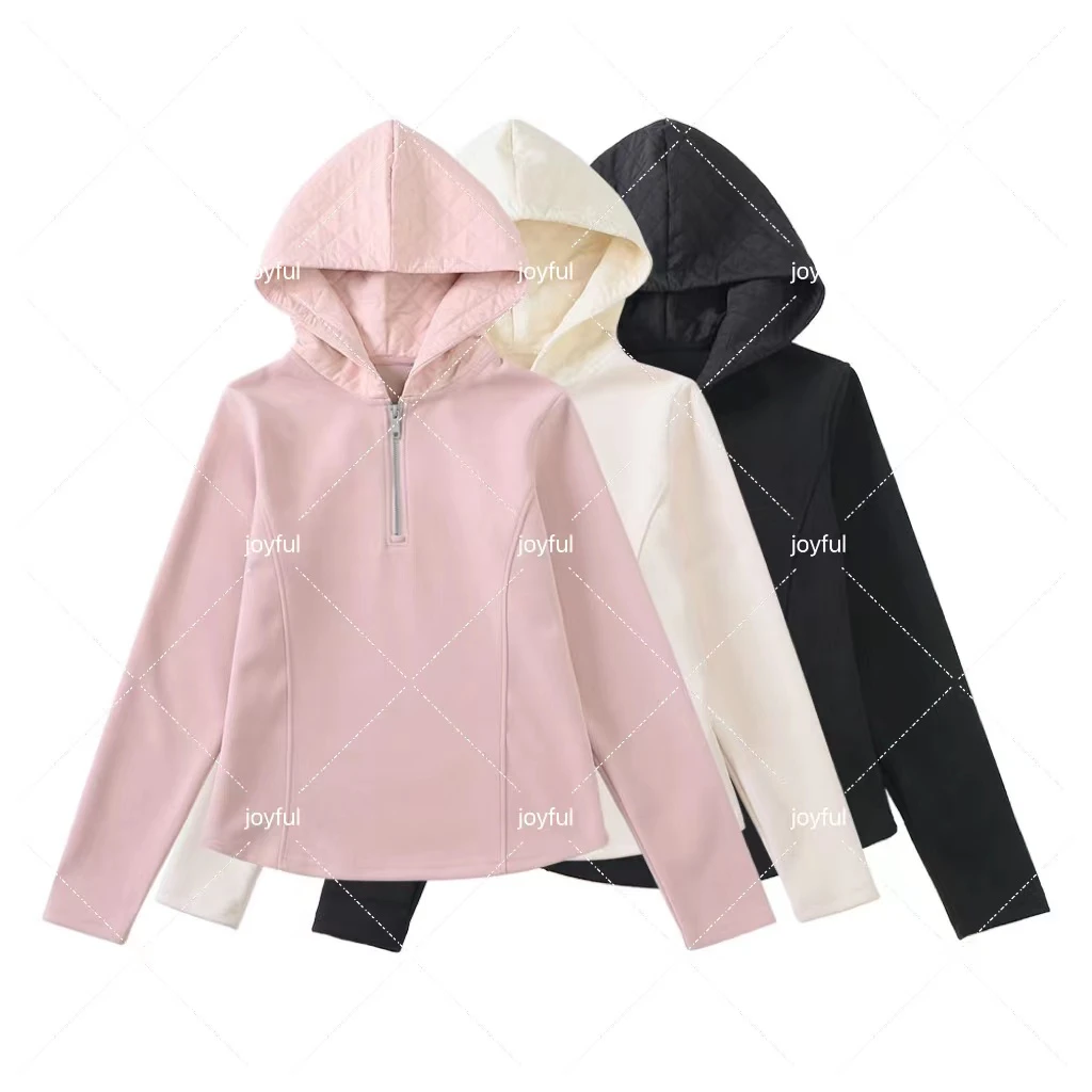 回购款贼好穿贼百搭~~ 拼接带帽卫衣打底