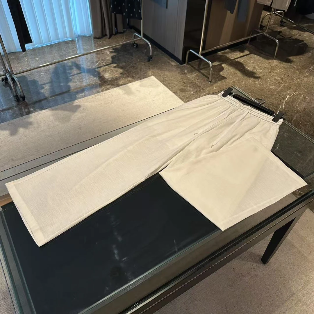 新款腰头撞色百搭直筒休闲裤