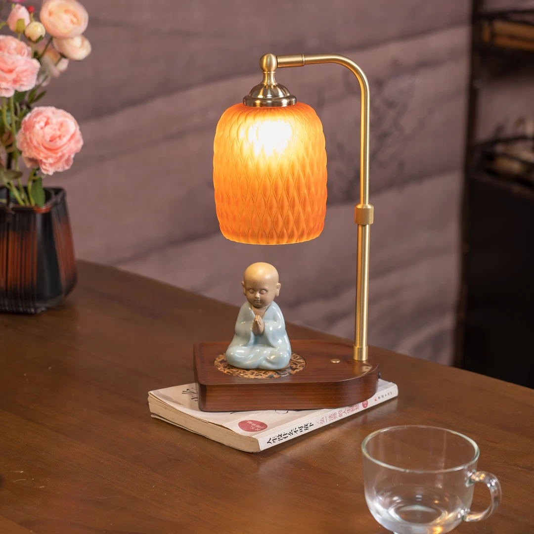 新款精品核桃新中式台灯卧室床头灯中国风现代简约客厅书房古典