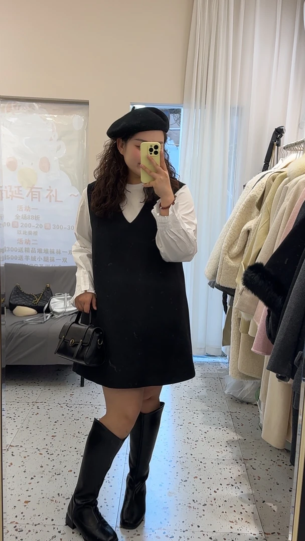 大码150～220斤背带裙套装