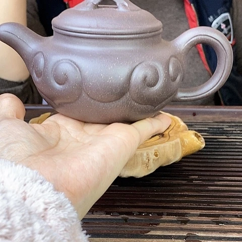 紫砂茶壶宜兴天青260cc