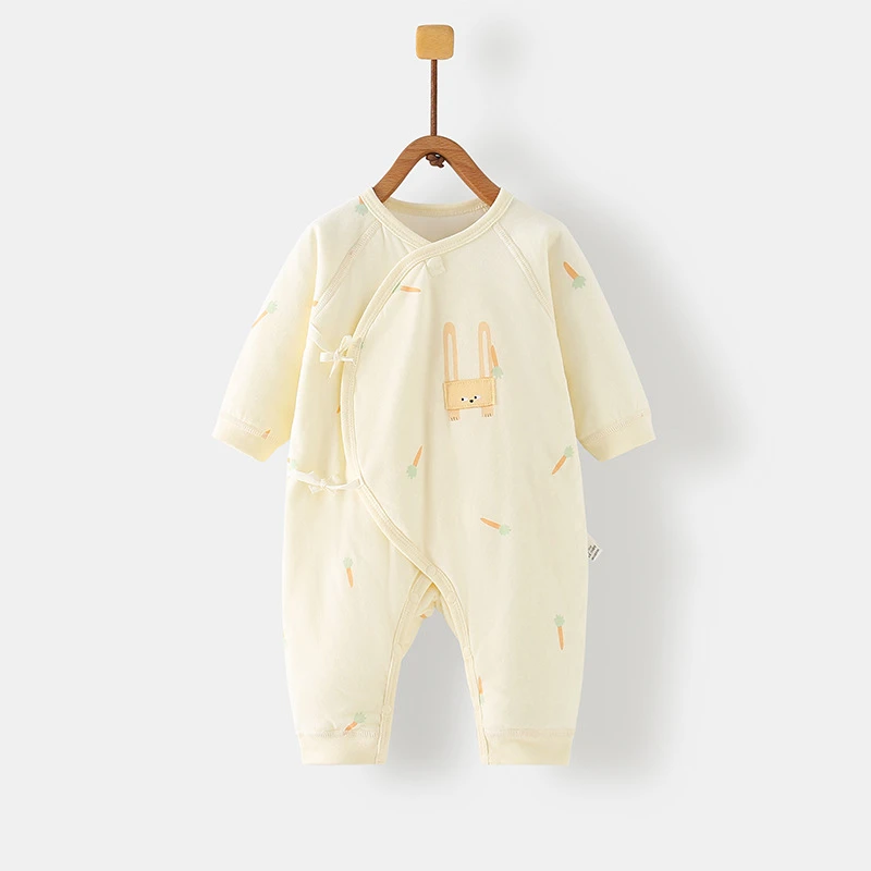 【40g】新生儿夹棉蝴蝶衣秋冬初生婴儿宝宝衣服和尚服薄棉哈衣