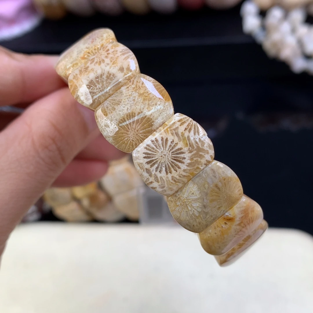 硅化珊瑚（珊瑚玉）未镶嵌吊坠(赠链)128五折大雏菊（45号）