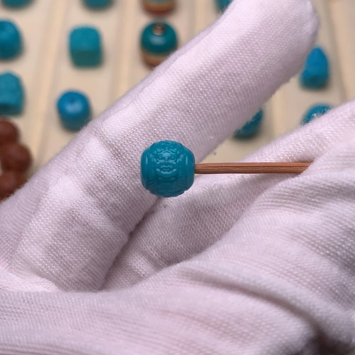 未镶嵌绿松石绿松石黄财神8.6