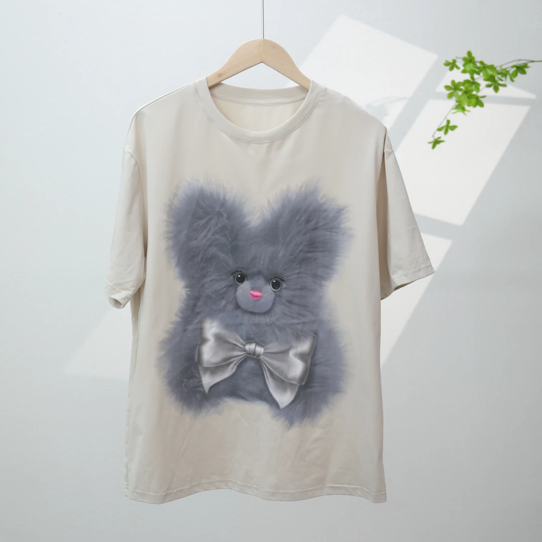 【G】潮牌男女潮流宽松小熊印花短袖t恤1384-A3-8