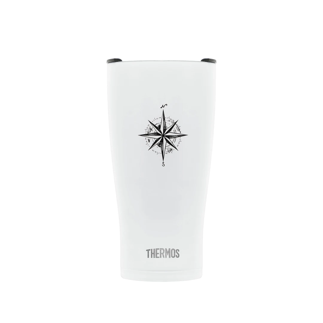 【A等品微瑕】膳魔师不锈钢酷盖杯（航海罗盘） TCDE-600-WH