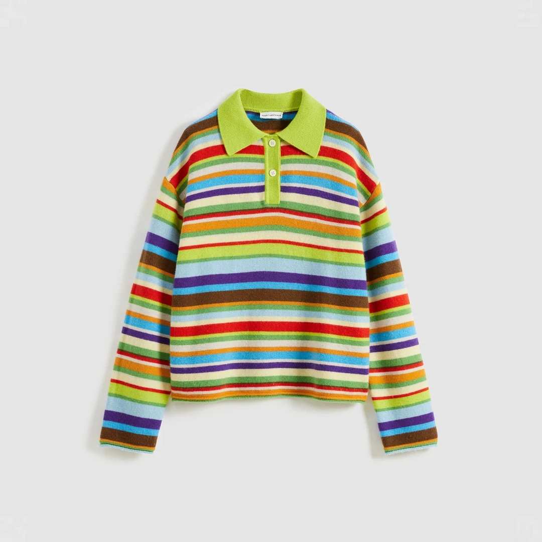 SHORT SENTENCE设计师品牌SHORT SENTENCE25AW彩虹条纹长袖针织