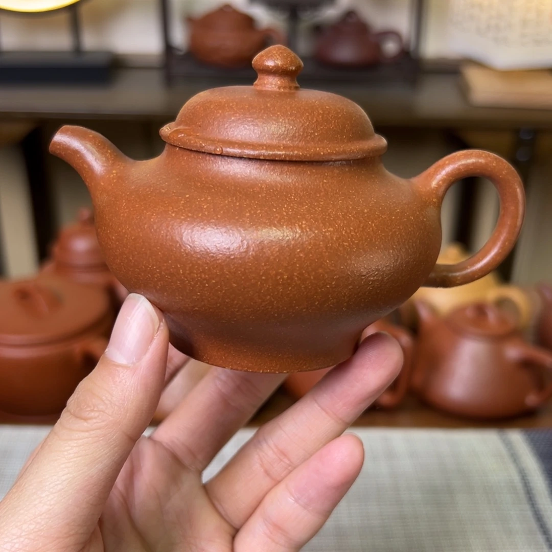 紫泥茶壶紫砂壶多只壶黄降坡130cc
