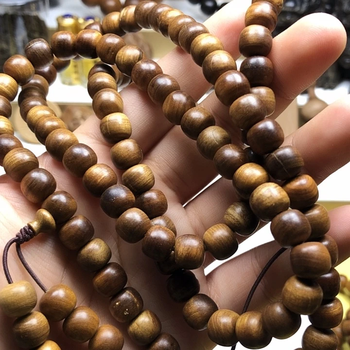 檀香木手串/手链老山檀香8*9*108瑕疵