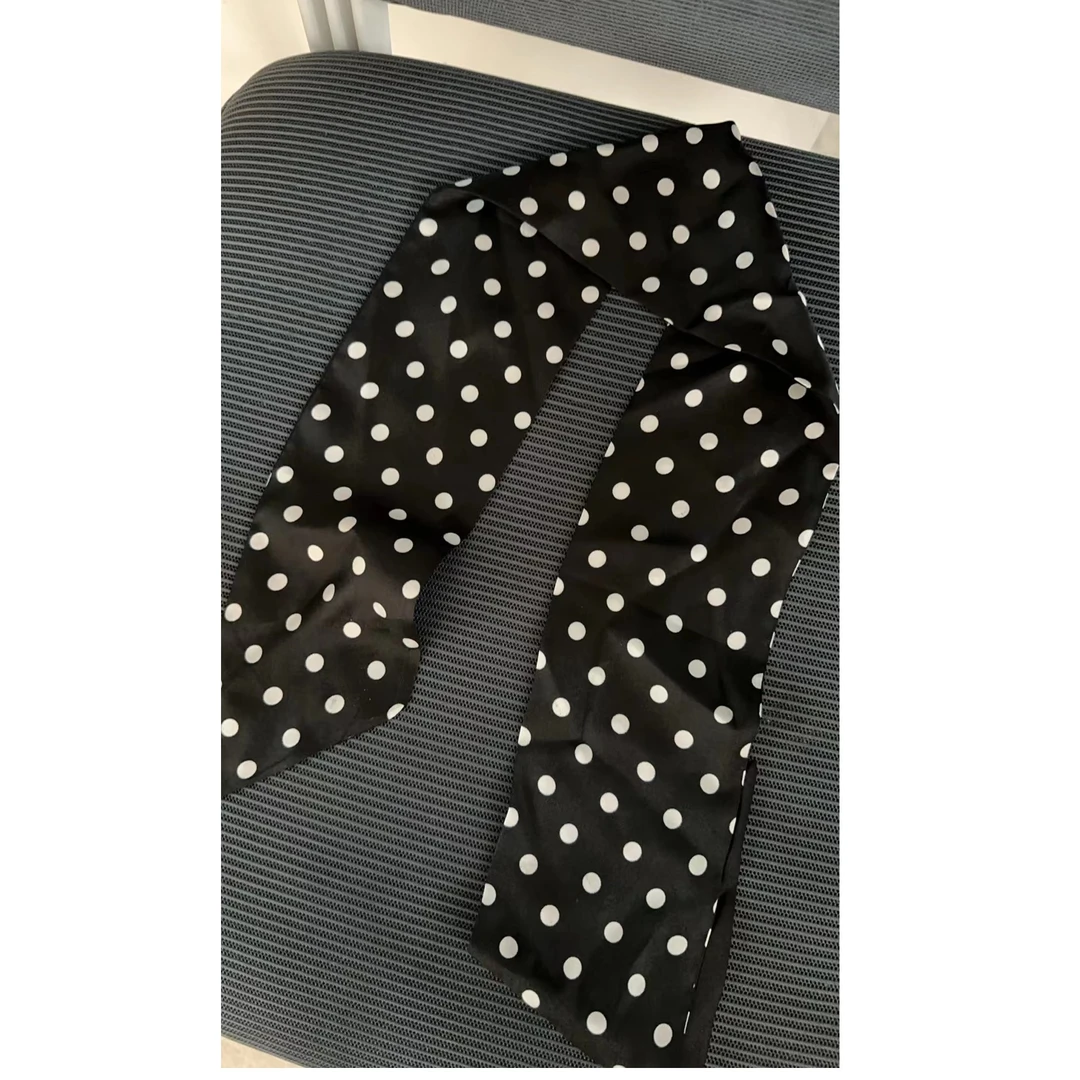 100%桑蚕丝斜纹绸女士波点百搭丝巾（241176）