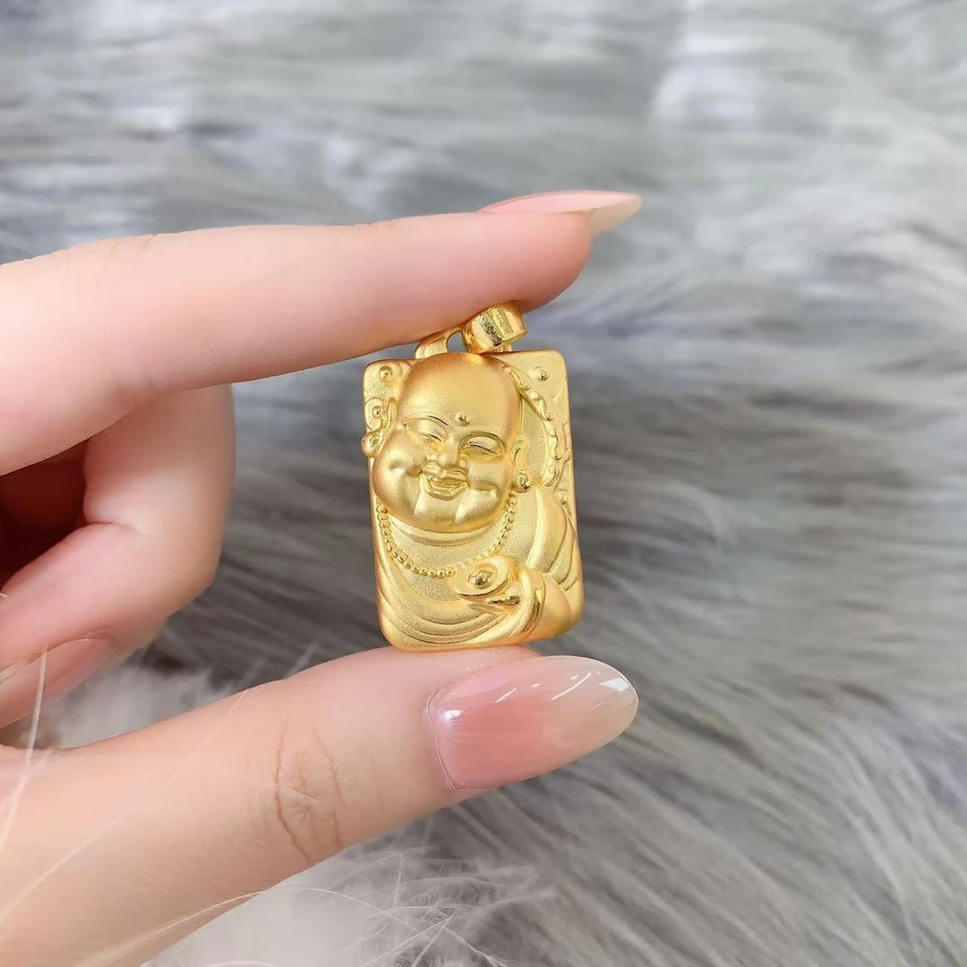 【伟新源】足金999 硬金工艺 佛牌6.58克（不含链）