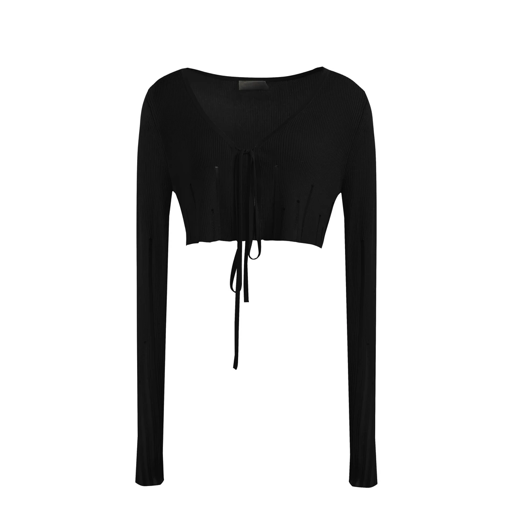 MAKE IF设计师品牌25新品莱塞尔桑蚕丝防短开衫 061