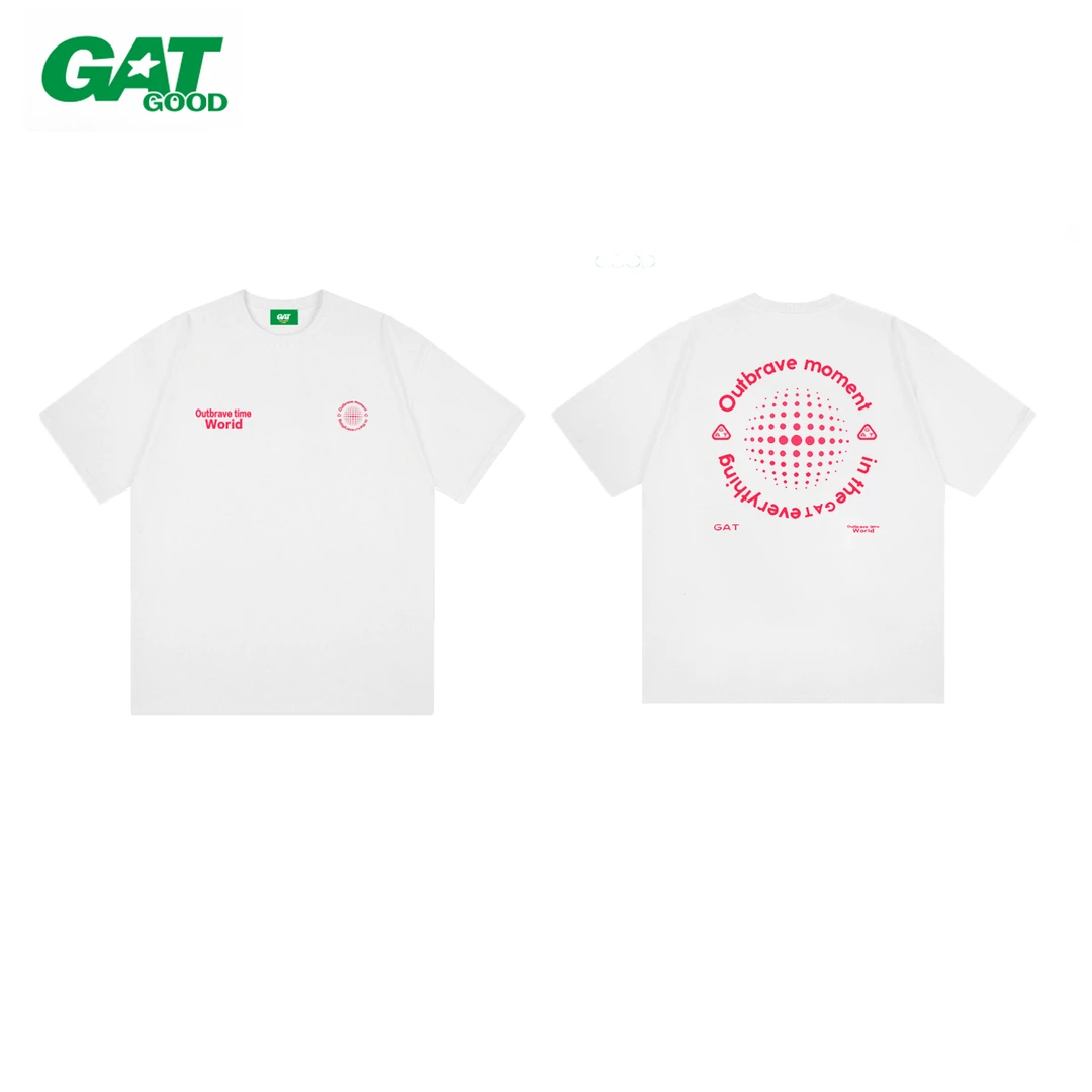 GAT系列（球形波点）男女同款短袖新款美式T恤高街纯棉发泡工艺