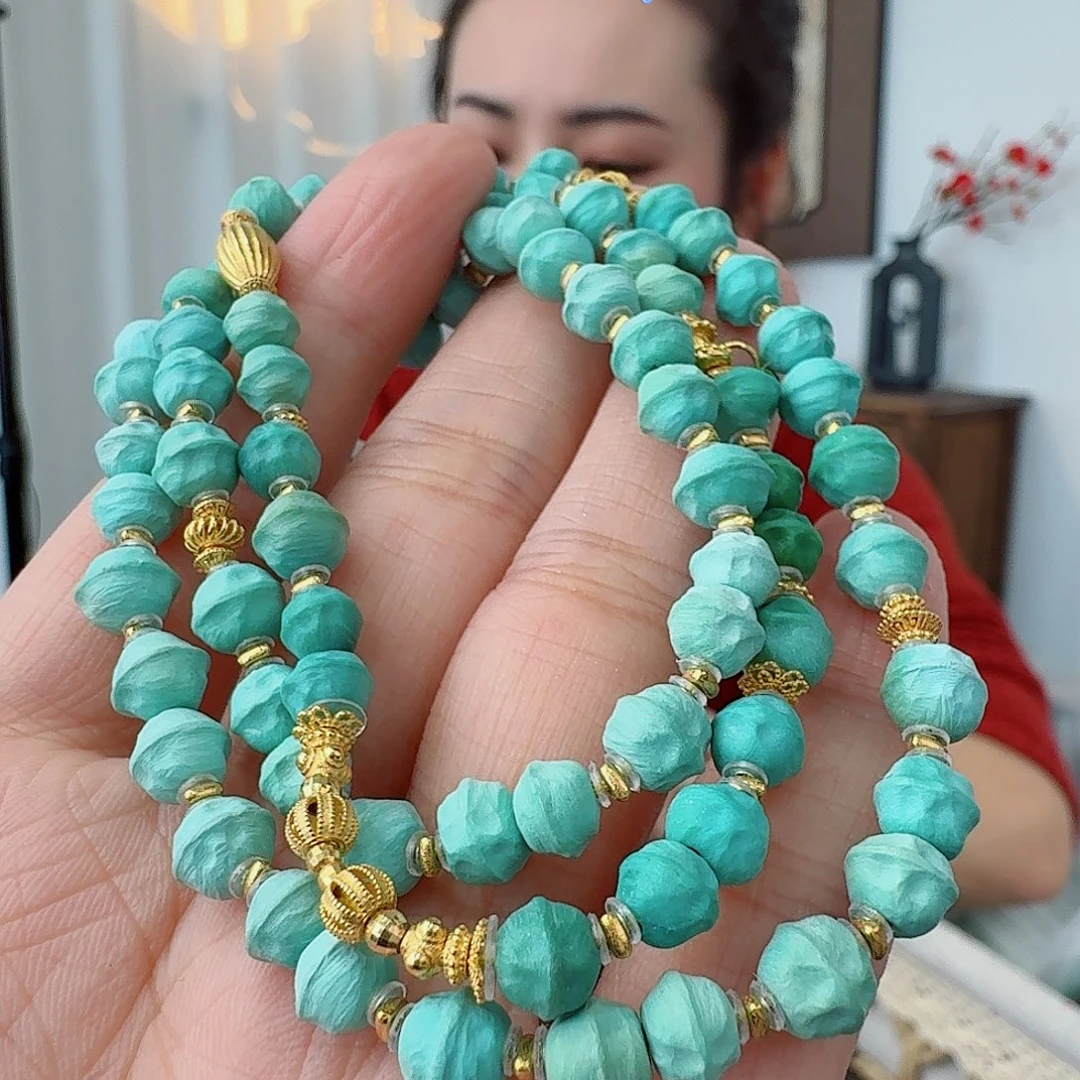 绿松石18K金镶嵌珠宝奇石