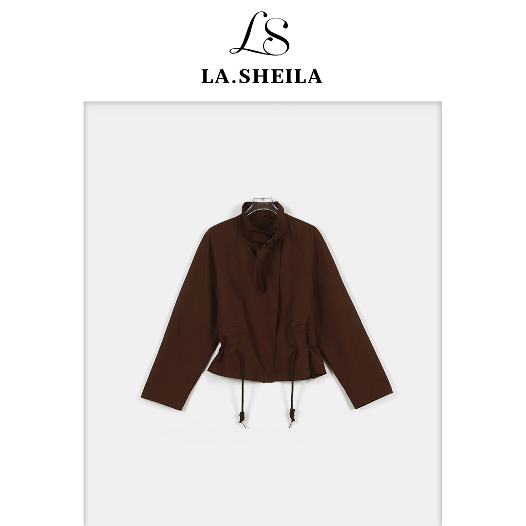 LA.Sheila琥珀流光 “曼哈顿”抽绳收腰短款外套253-WT/0728-2037