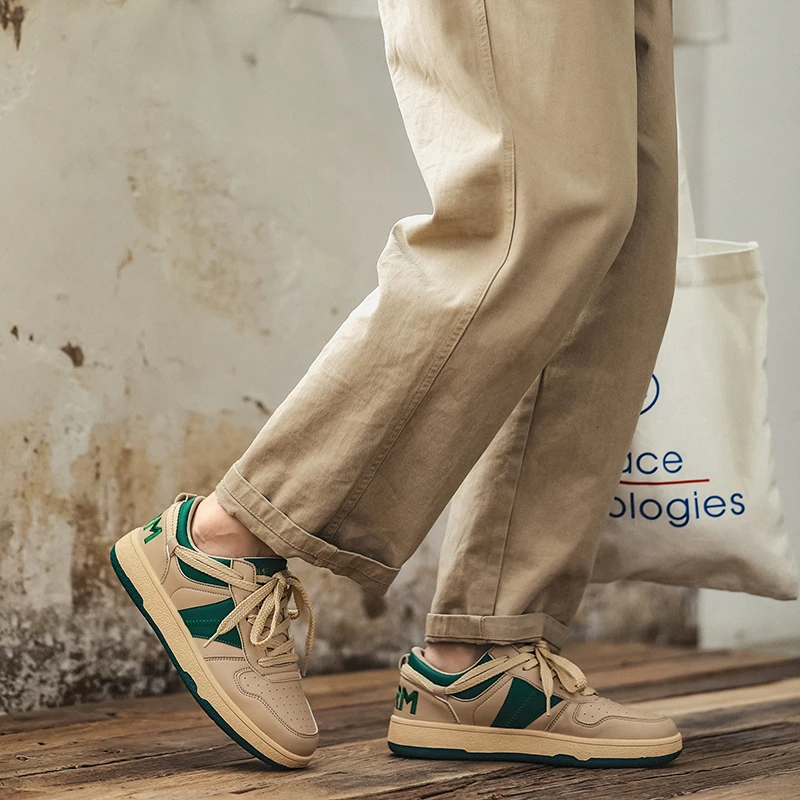 巴韦那奇男鞋夏款透气新款休闲鞋德训鞋男生复古鞋子小众板鞋学院