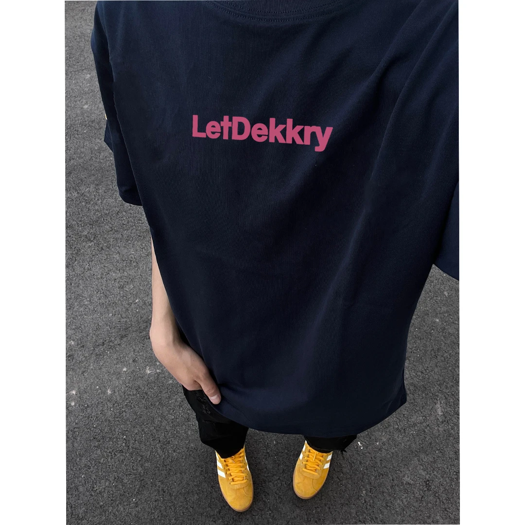 100%纯棉美式字母ins风印花短袖T恤夏季男女宽松情侣百搭学生上衣