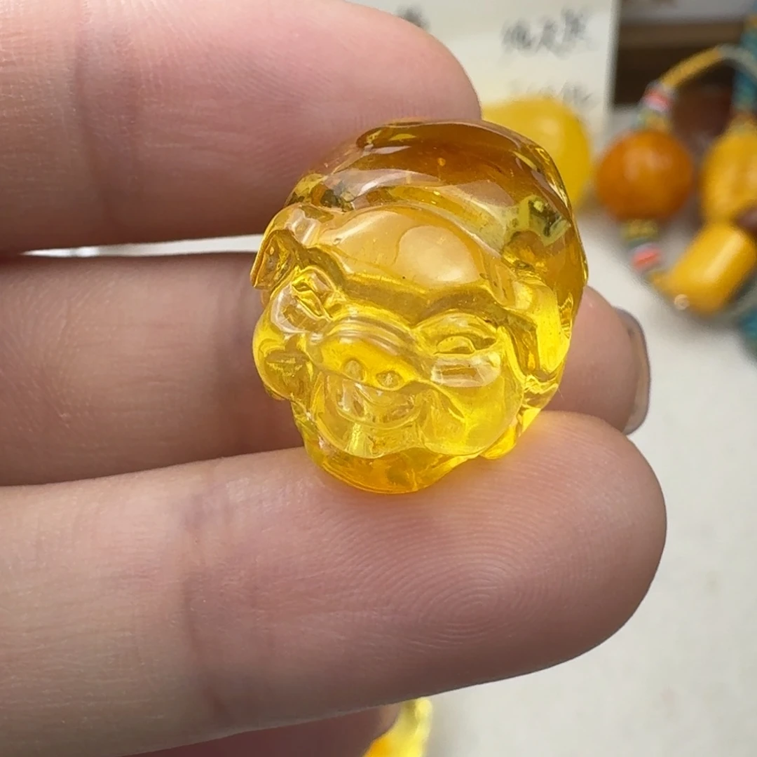 蜜蜡未镶嵌珠宝奇石全品吊坠孔 20.9×16.8×13.3mm