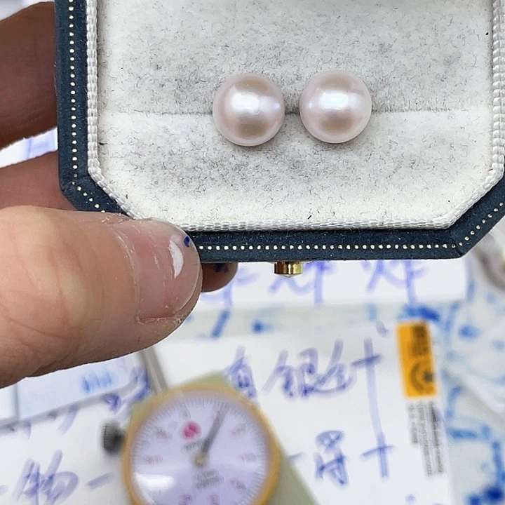 淡水珍珠耳饰银S925镶嵌豫****?