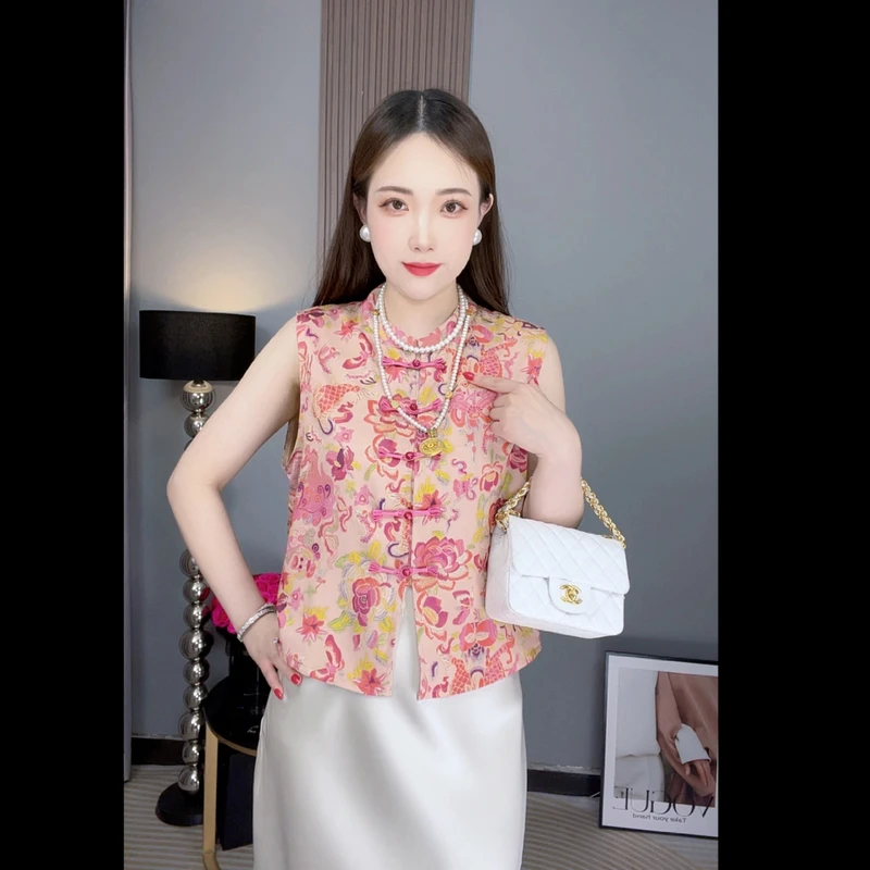 （运费补贴）2025夏季新款马甲女如鱼得水时尚显瘦遮肚百搭新中式