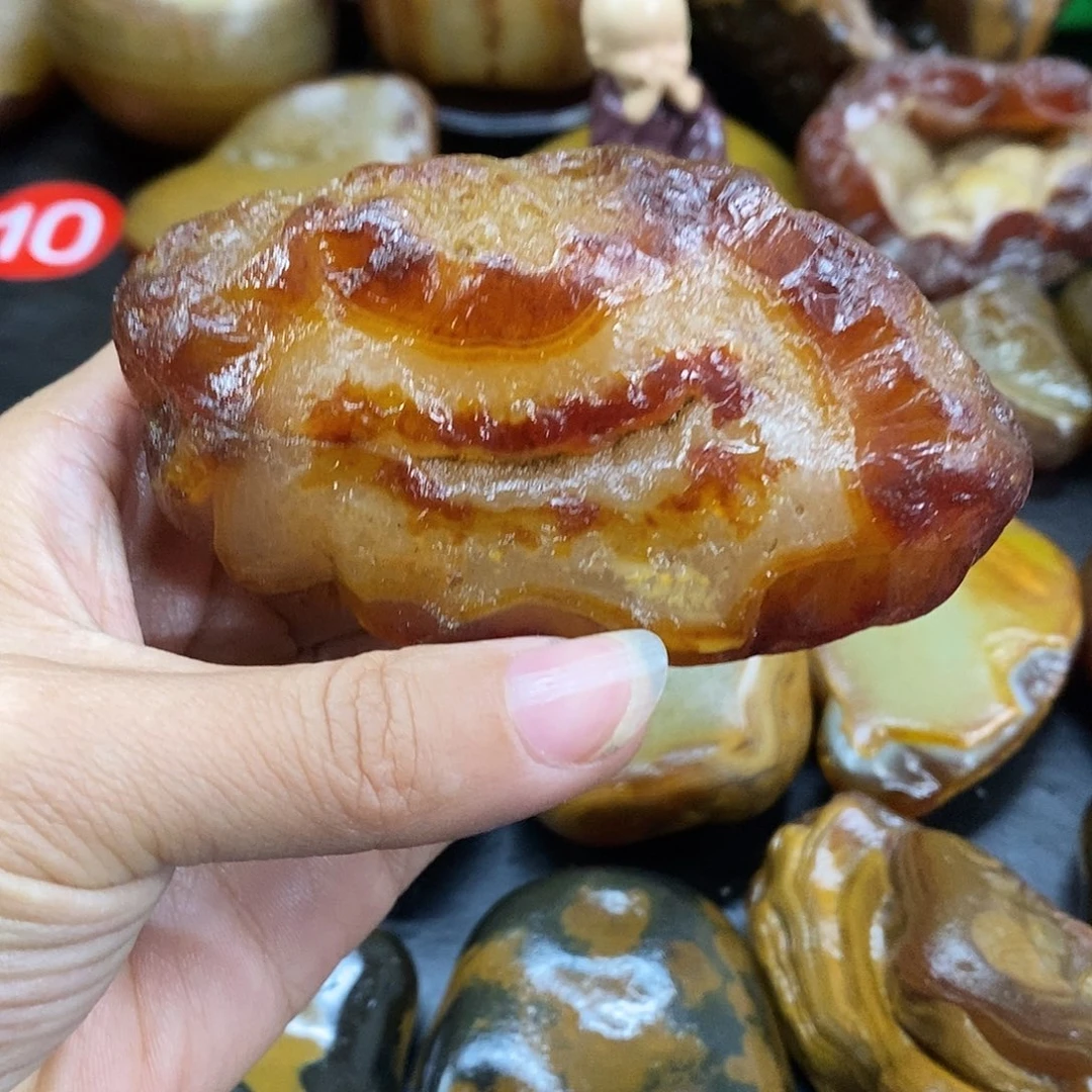 玛瑙/玉髓未镶嵌手把件