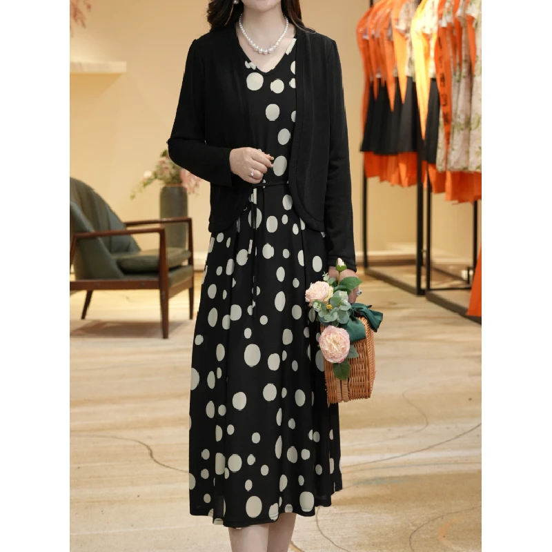 【撤柜断码甩】C2265女装连衣裙气质夏季百搭裙子加外披套装