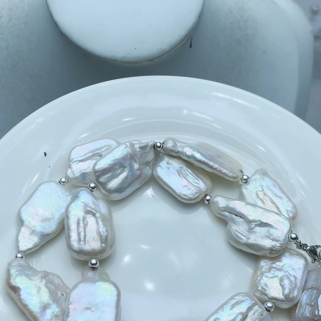 淡水珍珠颈饰银S925镶嵌