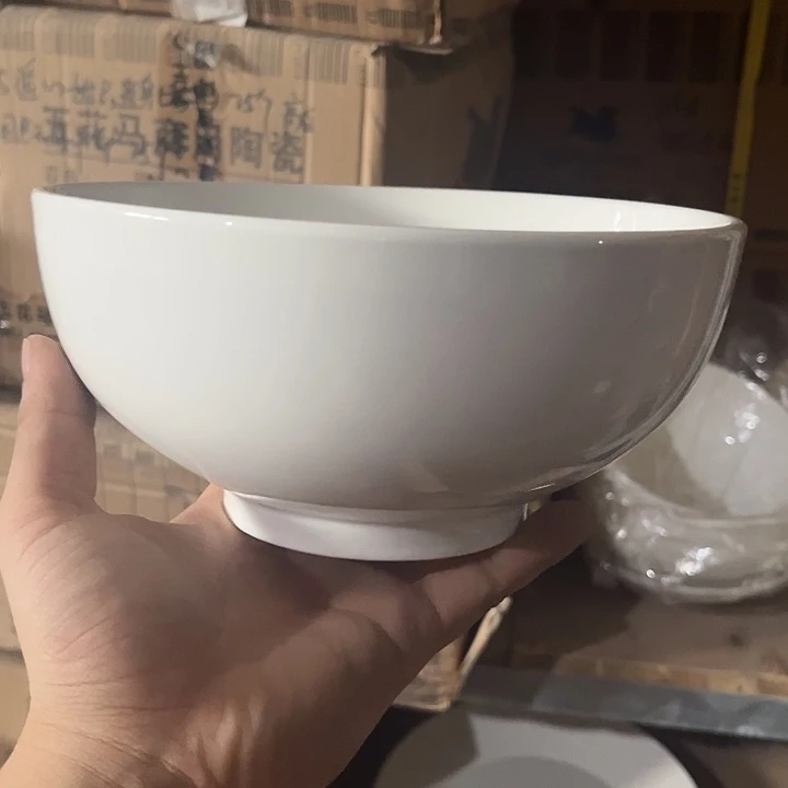 8寸白色大汤碗陶瓷的