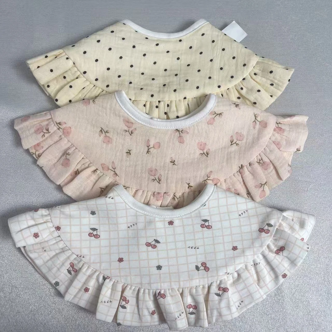 新生儿口水巾宝宝饭兜围兜小围嘴婴儿放吐奶口水巾0-3岁A类