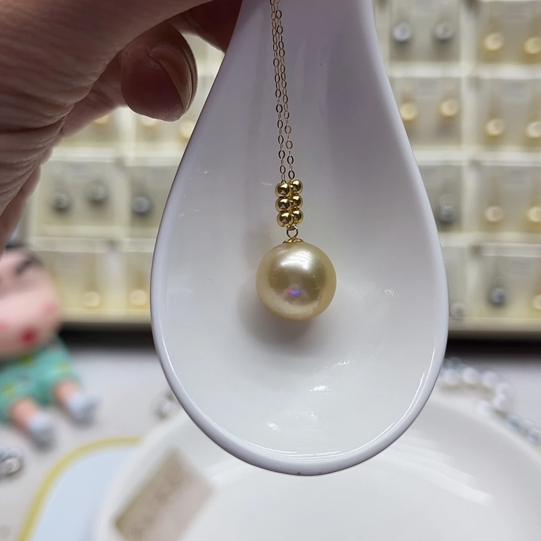 海水珍珠18K金镶嵌颈饰