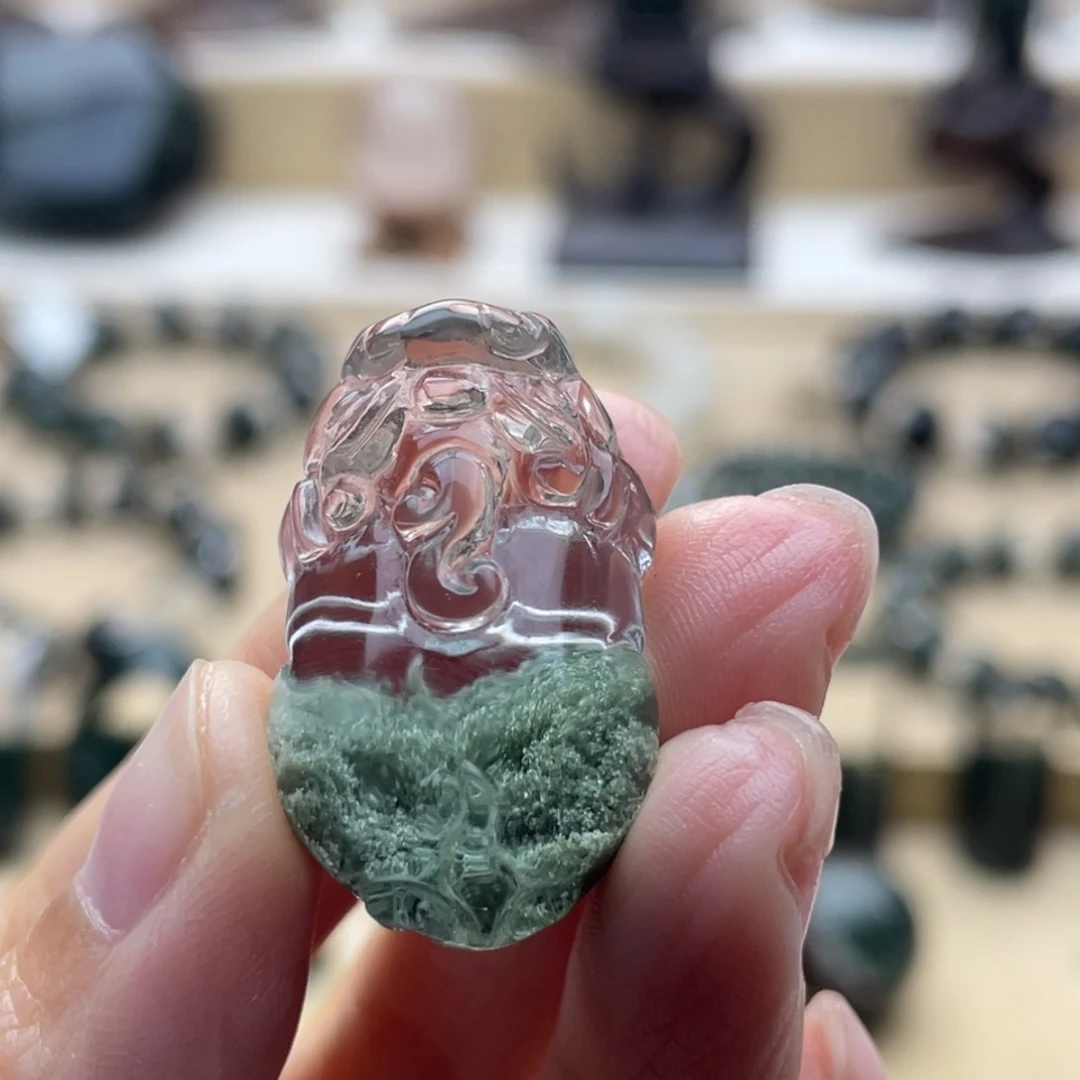 颈饰水晶未镶嵌绿幽灵吊坠