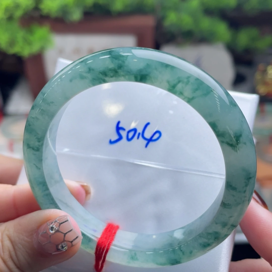 翡翠未镶嵌手镯50.4繁花似锦