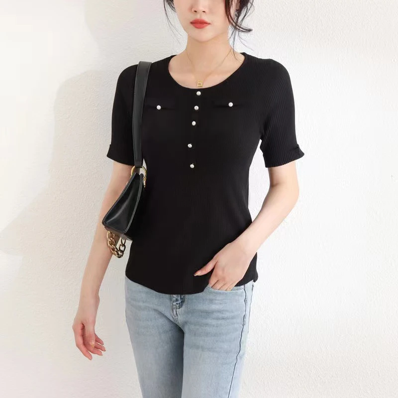 【老潘】2025年夏季新款时尚针织短袖2006