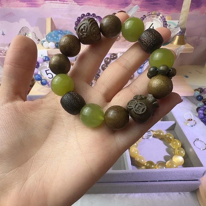 仿水晶非金属绿福子16米