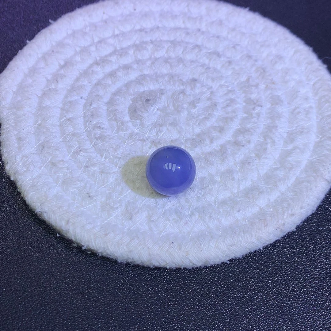 散珠翡翠天然缅甸翡翠单珠卡14.2浓紫