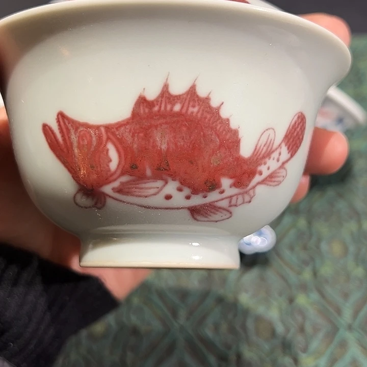 省大师亲工原矿釉里红鳜鱼
