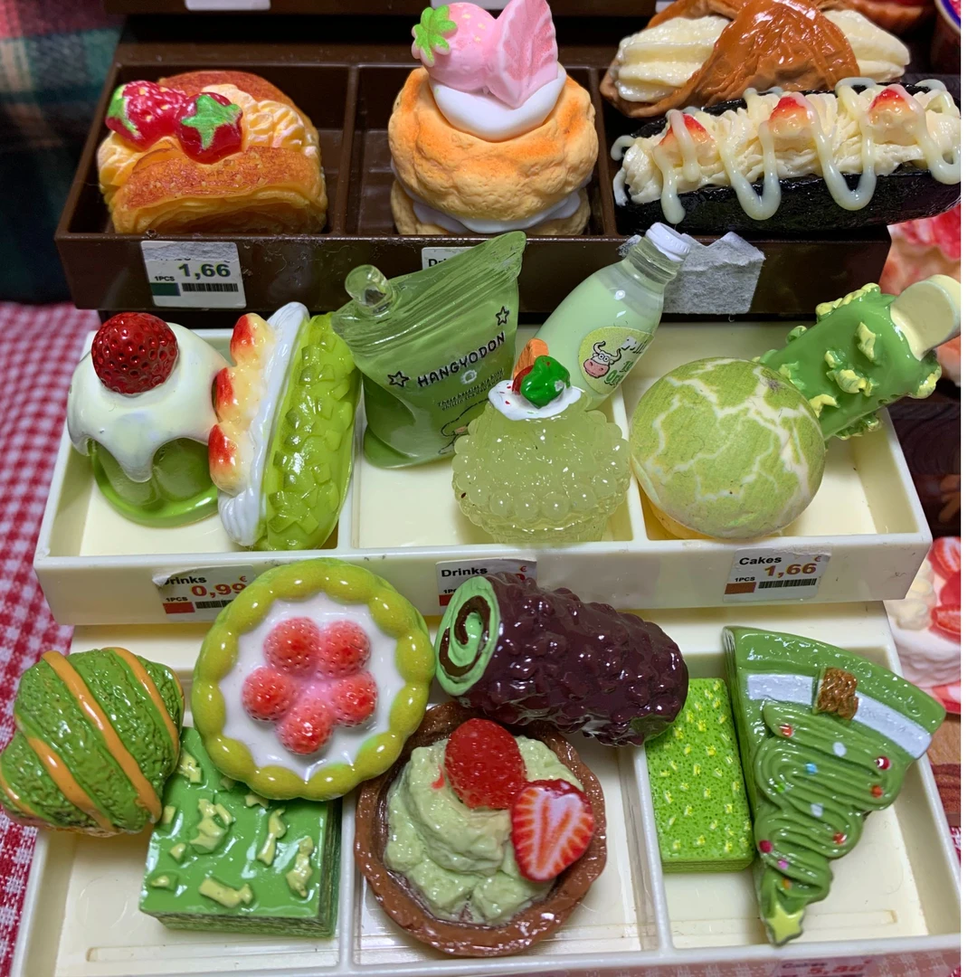 抹茶系列直播拆食玩微缩美食优质树脂饰品配件